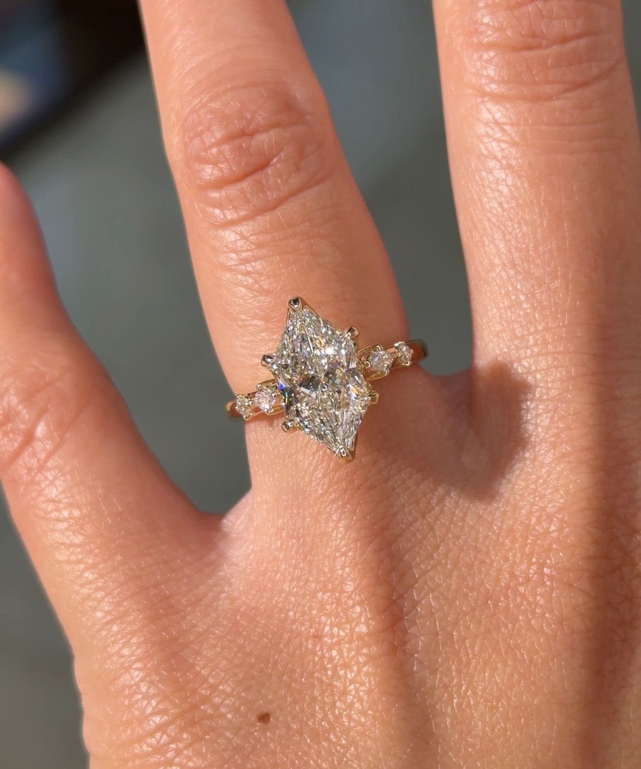 3.03ct E - VVS2 Dutch Marquise Lab Diamond Jillian - PBD Engagement Rings