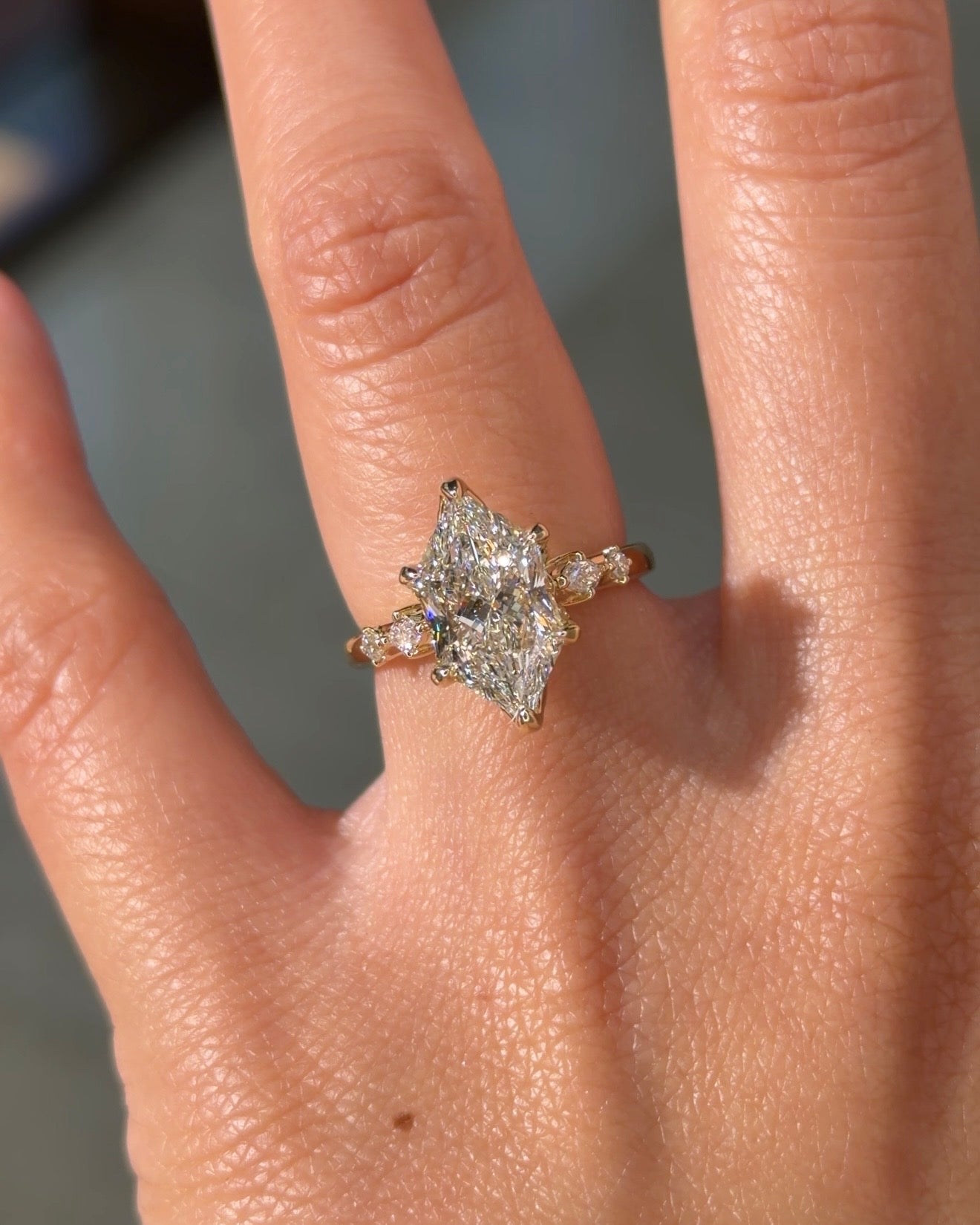 3.03ct E - VVS2 Dutch Marquise Lab Diamond Jillian - PBD Engagement Rings