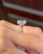 3.03ct E-VVS2 Oval Lab Diamond Kayla - PBD Engagement Rings
