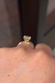 3.03ct F - VS1 Marquise Lab Diamond Taper Leah - PBD Engagement Rings