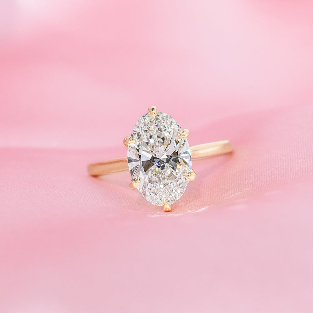 3.03ct F - VS1 Oval Lab Diamond Hana - PBD Engagement Rings