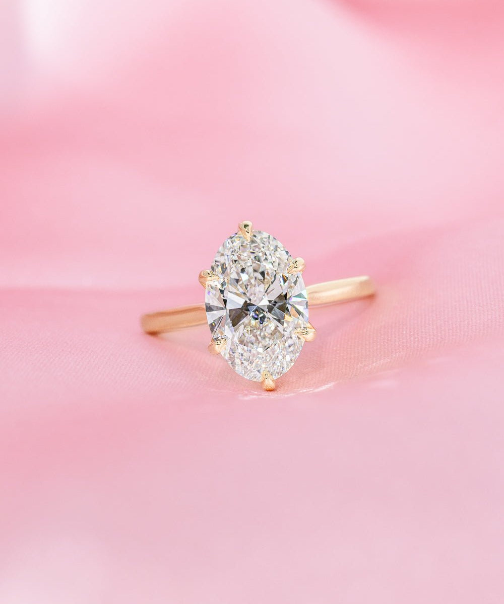 3.03ct F - VS1 Oval Lab Diamond Hana - PBD Engagement Rings