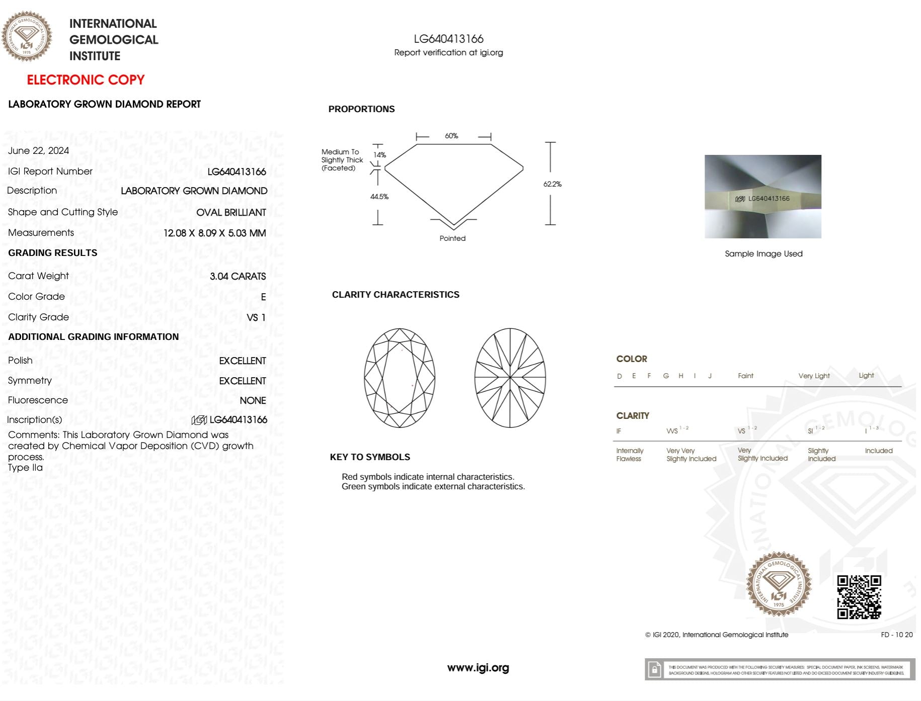 3.04 Carat E-VS1 Oval Lab Grown Diamond - IGI (#50709) Loose Diamond Princess Bride Diamonds 