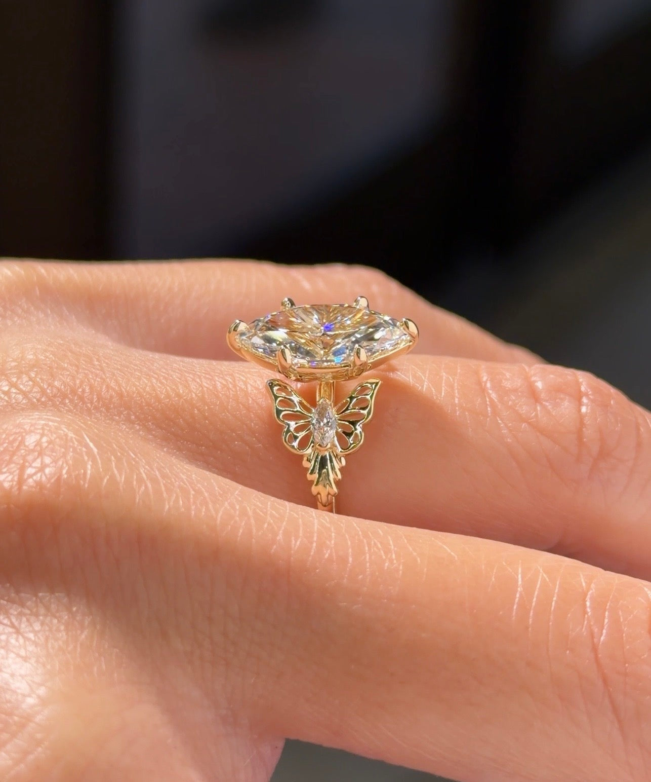 3.04ct D-VS1 Marquise Lab Diamond Mariah - PBD Engagement Rings