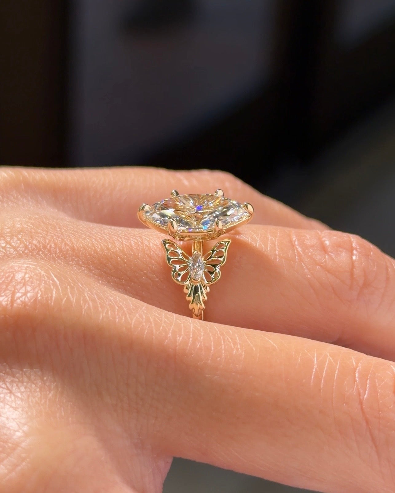 3.04ct D-VS1 Marquise Lab Diamond Mariah - PBD Engagement Rings