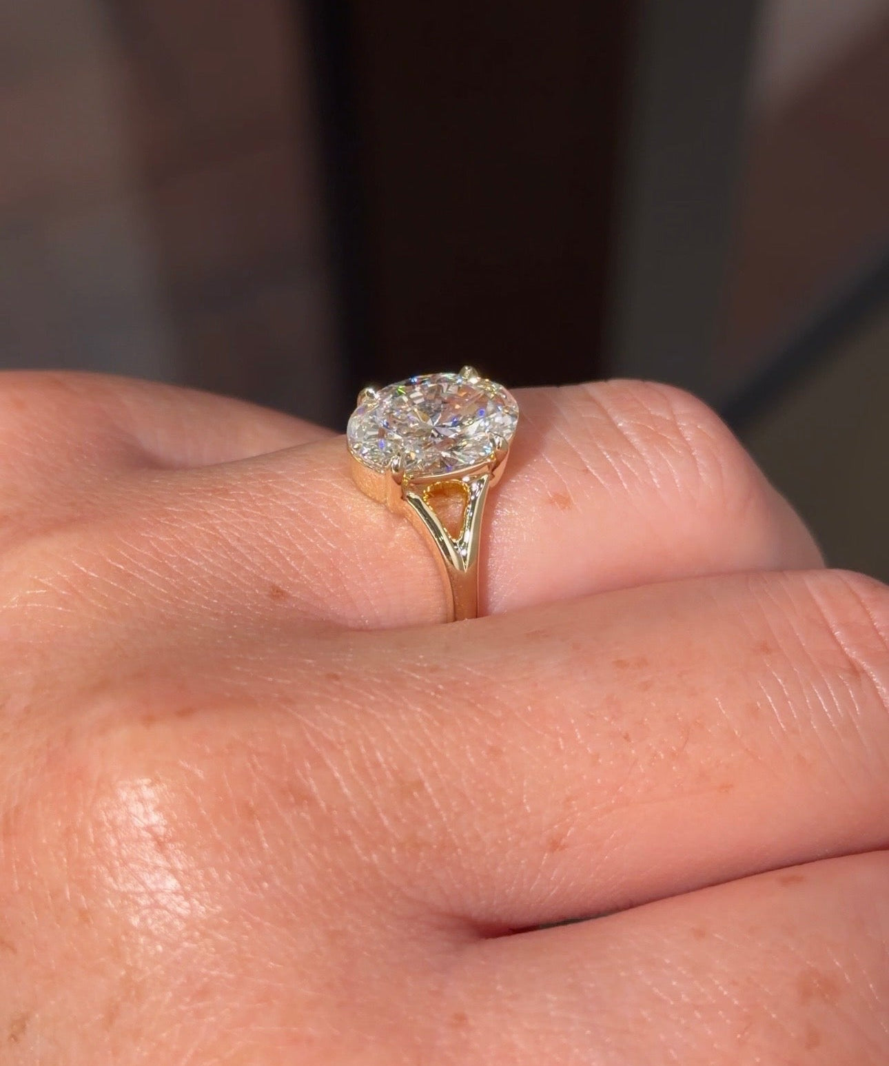 3.04ct D - VS1 Oval Lab Diamond Tanya - PBD Engagement Rings