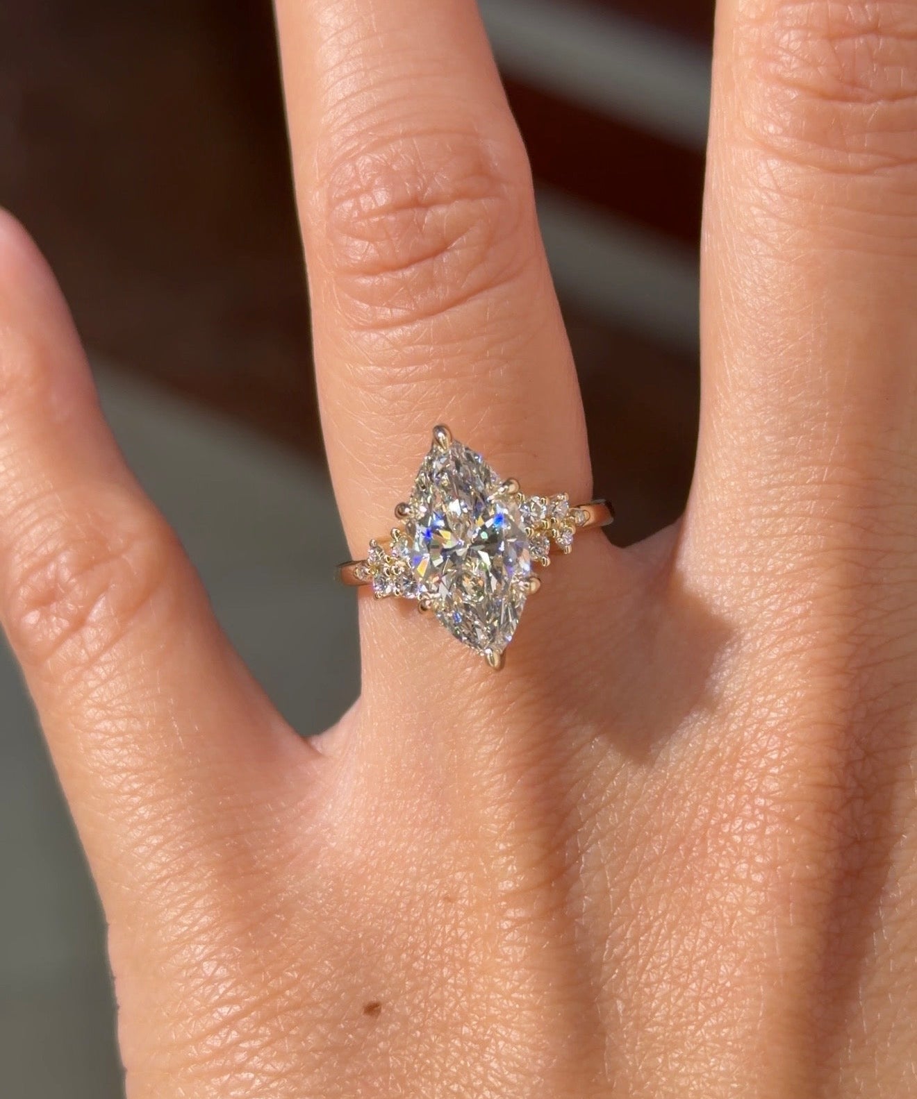3.04ct E-VVS2 Marquise Lab Diamond Nova - PBD Engagement Rings