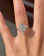3.04ct E-VVS2 Marquise Lab Diamond Nova - PBD Engagement Rings