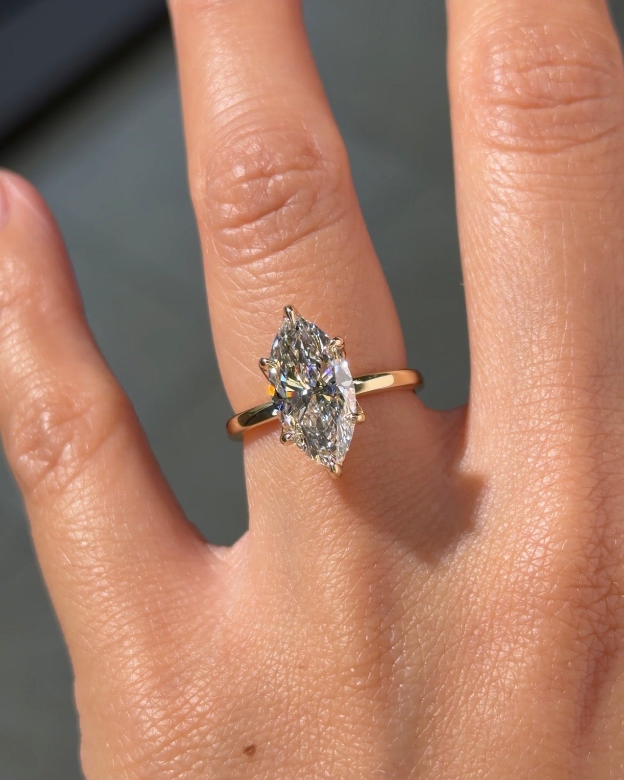 3.04ct E - VVS2 Marquise Lab Diamond Samantha - PBD Engagement Rings