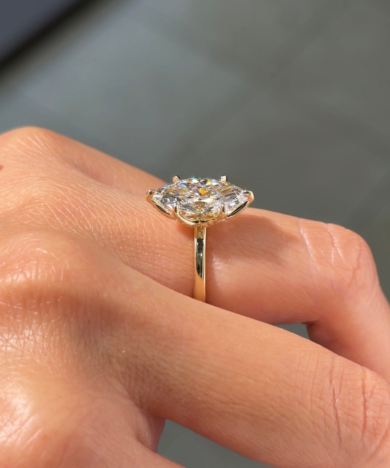 3.04ct E - VVS2 Marquise Lab Diamond Samantha - PBD Engagement Rings