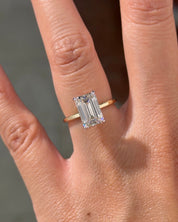 3.04ct F - VS1 Emerald Lab Diamond Stephanie - PBD Engagement Rings