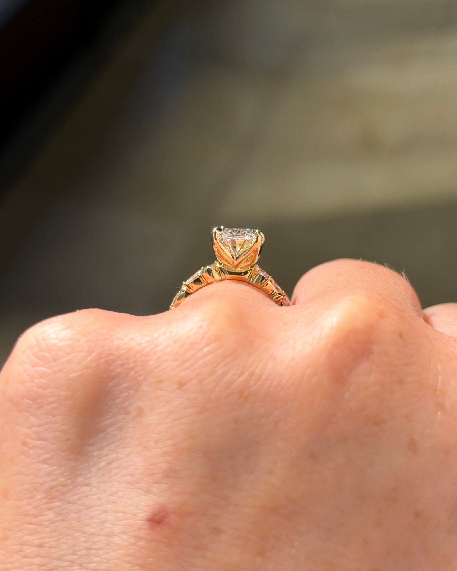 3.04ct F-VS1 Oval Lab Diamond Colette - PBD Engagement Rings