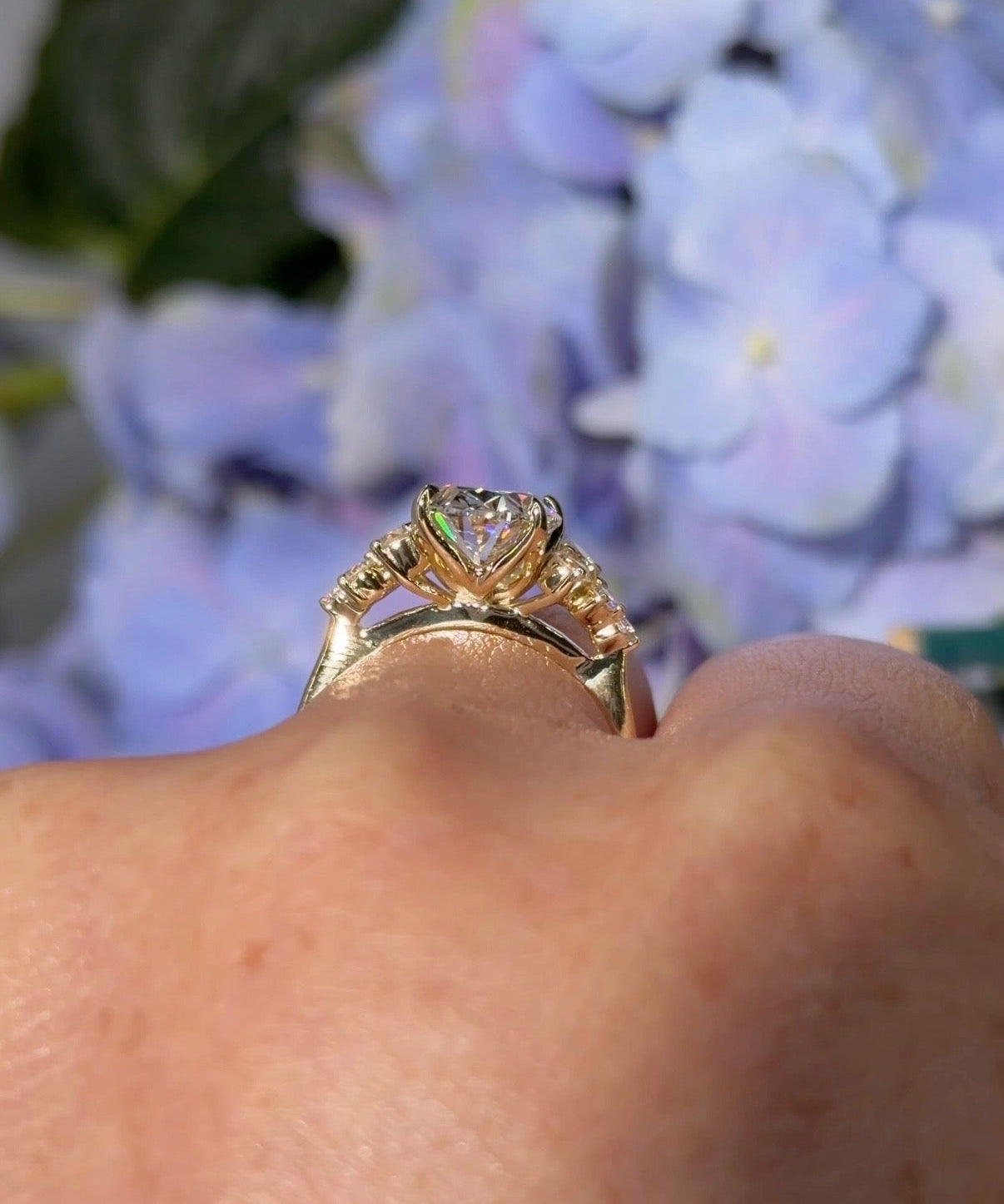 3.04ct F - VS1 Oval Lab Diamond Nova Cathedral - PBD Engagement Rings