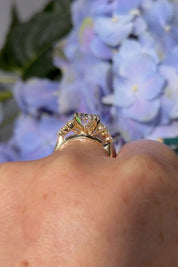 3.04ct F - VS1 Oval Lab Diamond Nova Cathedral - PBD Engagement Rings