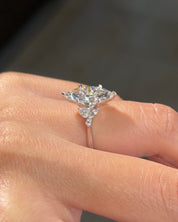 3.04ct F-VVS2 Marquise Lab Diamond Sarah - PBD Engagement Rings