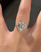 3.04ct F-VVS2 Marquise Lab Diamond Sarah - PBD Engagement Rings