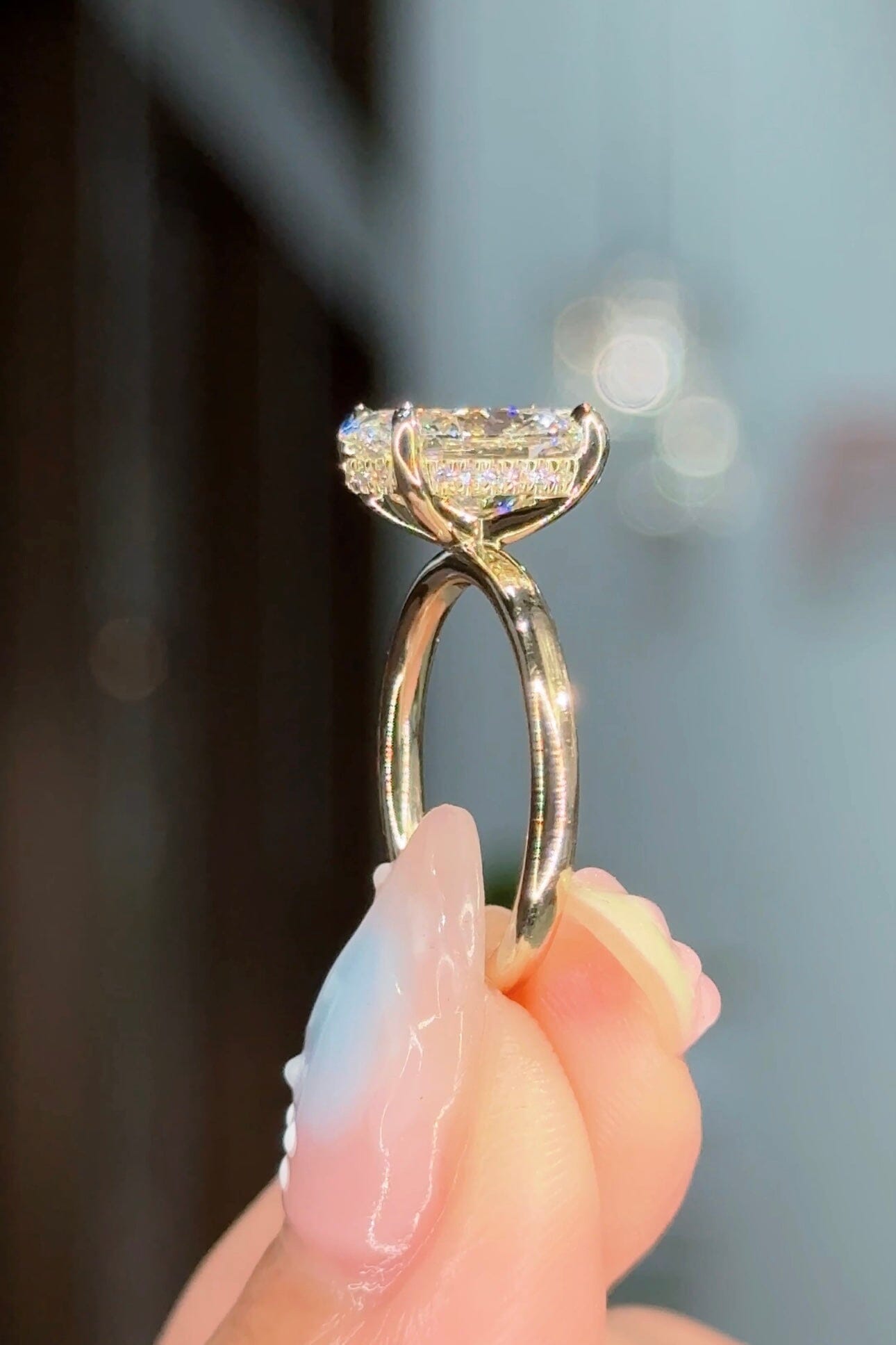 3.05ct D-VS1 Oval Lab Diamond Kayla Engagement Rings Princess Bride Diamonds 