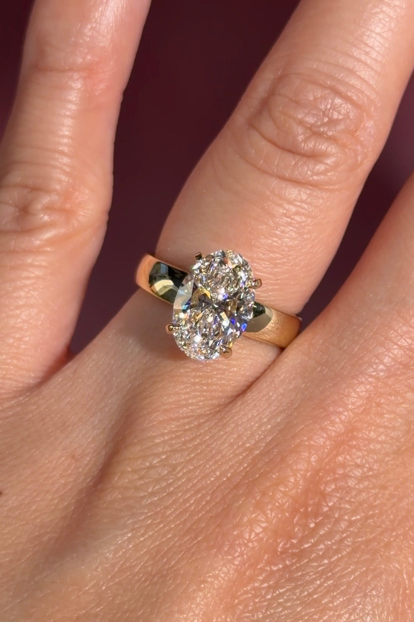 3.05ct D - VS1 Oval Lab Diamond Kayla - PBD Engagement Rings