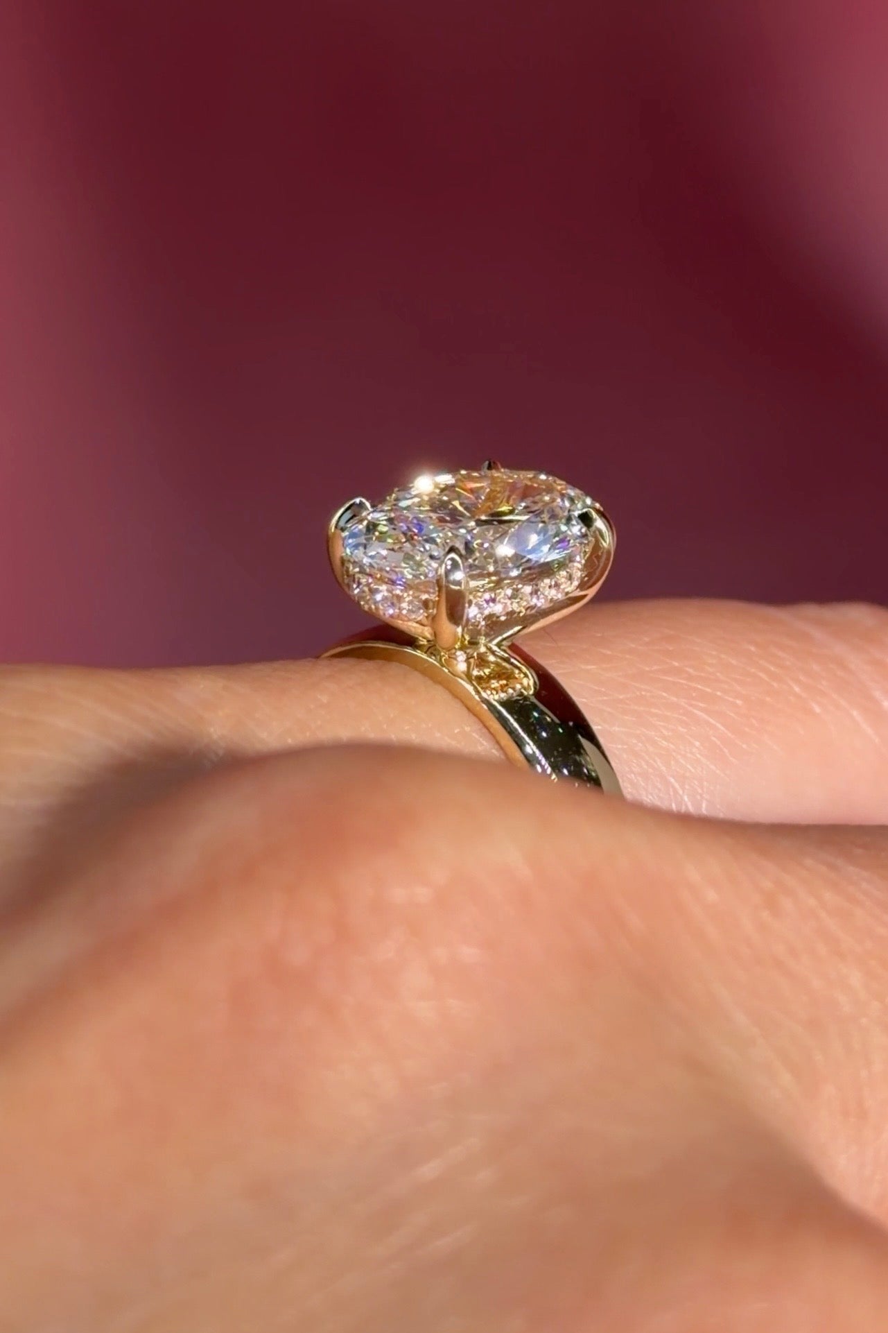 3.05ct D - VS1 Oval Lab Diamond Kayla - PBD Engagement Rings