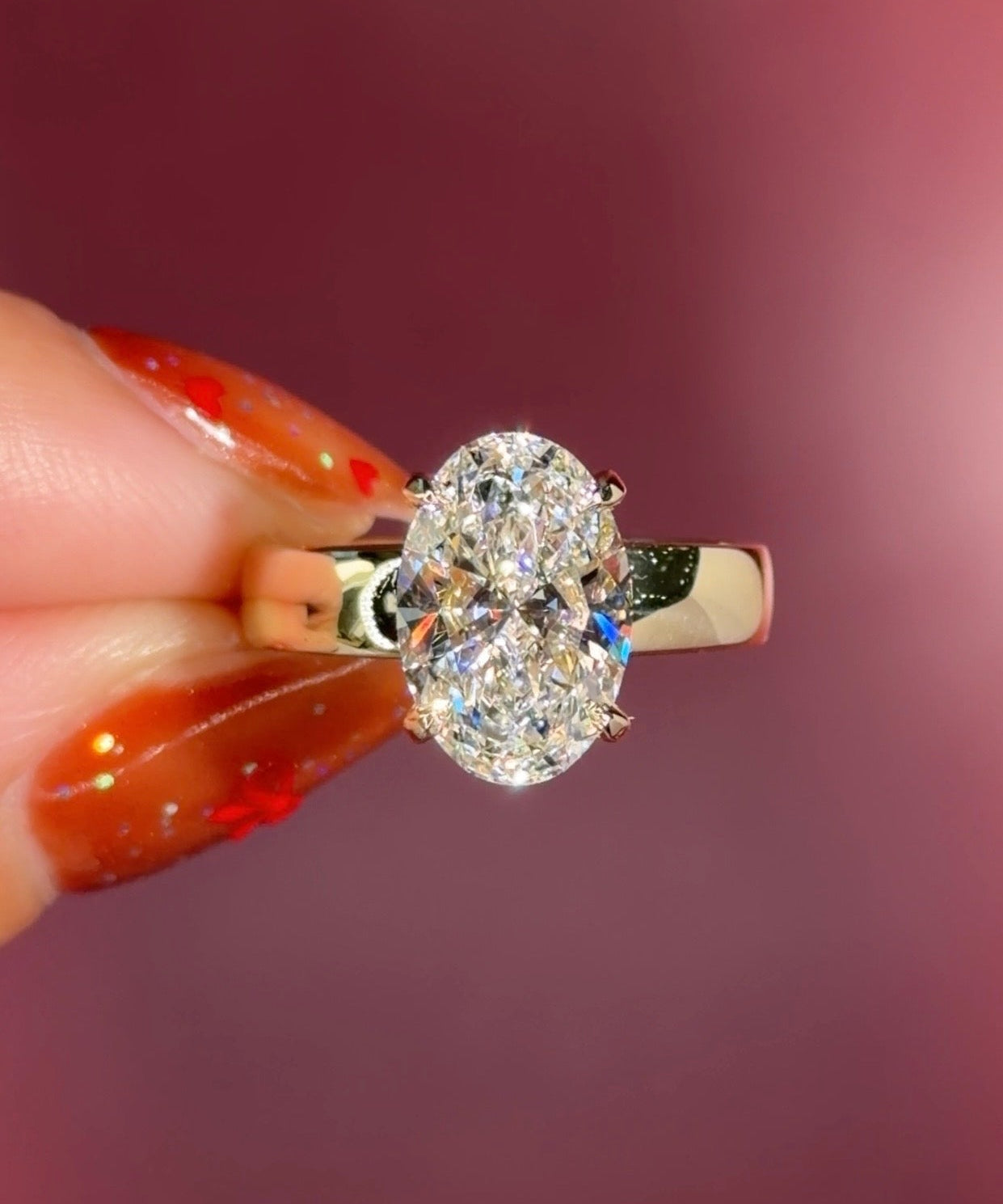 3.05ct D - VS1 Oval Lab Diamond Kayla - PBD Engagement Rings