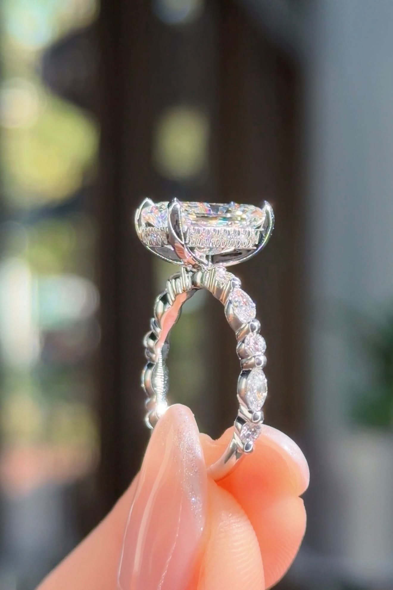 3.05ct D - VS1 Radiant Lab Diamond Rei - PBD Engagement Rings