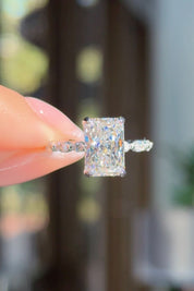 3.05ct D - VS1 Radiant Lab Diamond Rei - PBD Engagement Rings