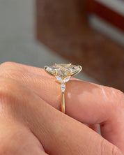 3.05ct E - VS1 Marquise Lab Diamond Amber - PBD Engagement Rings