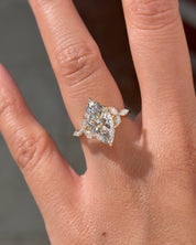 3.05ct E - VS1 Marquise Lab Diamond Amber - PBD Engagement Rings