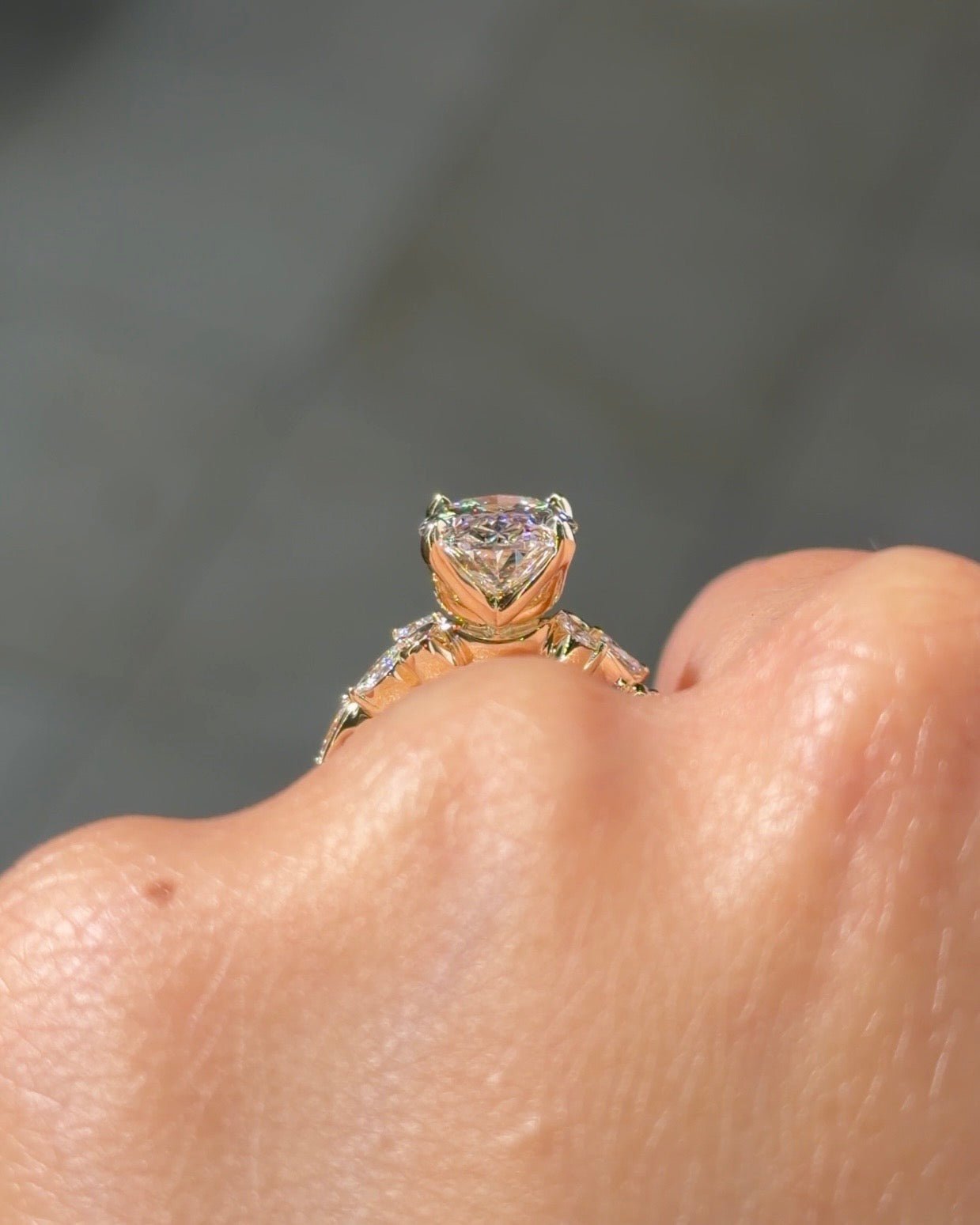 3.05ct E-VS1 Oval Lab Diamond Cecelia - PBD Engagement Rings