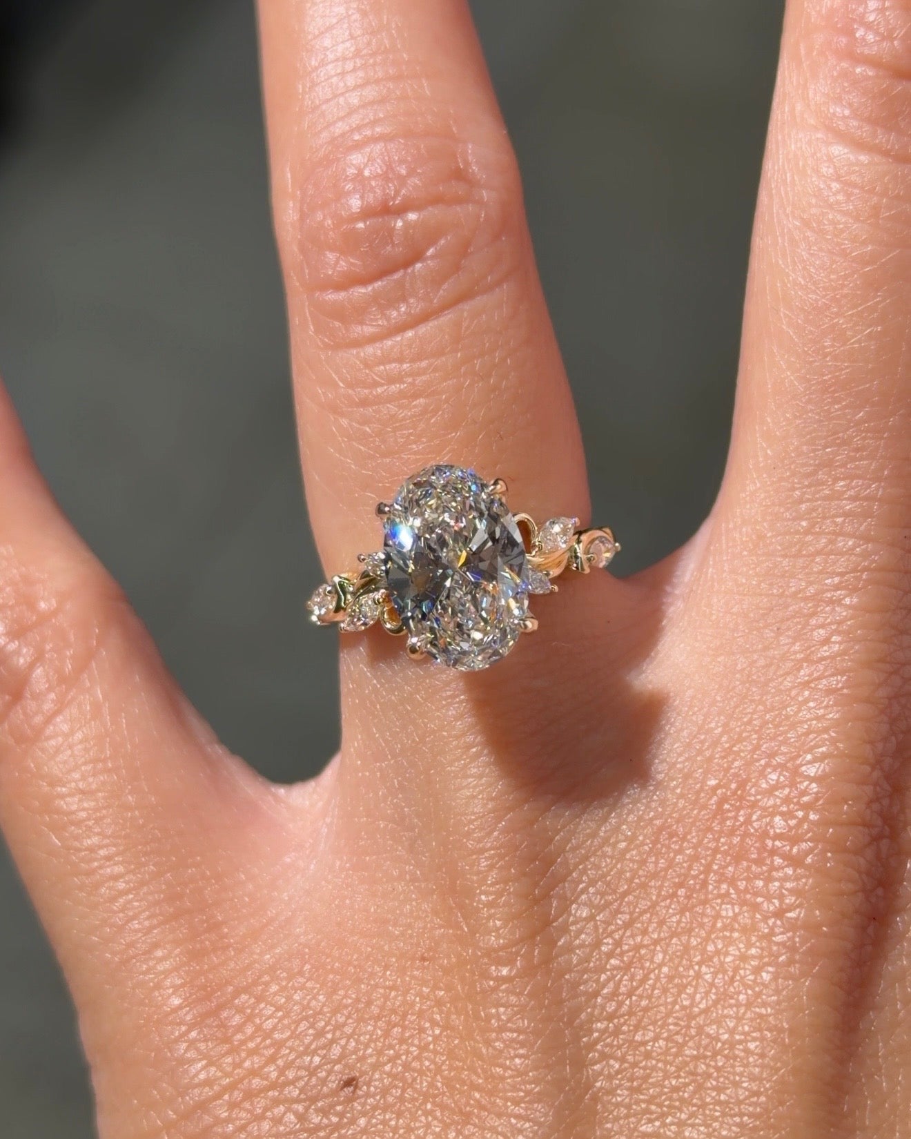 3.05ct E-VS1 Oval Lab Diamond Cecelia - PBD Engagement Rings