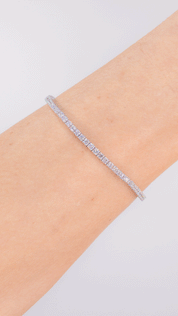 3.05ct F+ VS+ Lab Diamond Tennis Bracelet 14k White Gold Bracelets Princess Bride Diamonds 