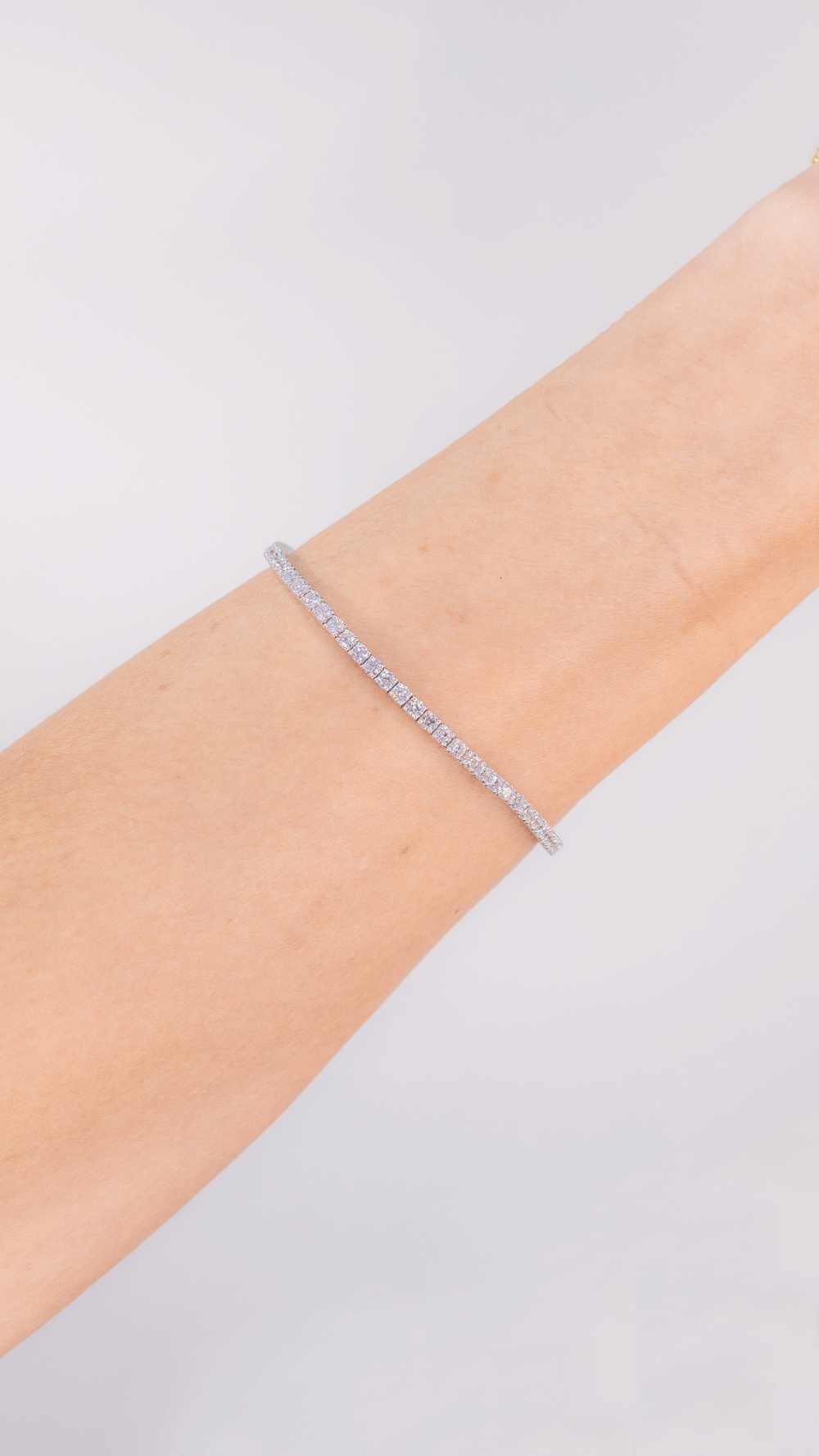 3.05ct F+ VS+ Lab Diamond Tennis Bracelet 14k White Gold Bracelets Princess Bride Diamonds 