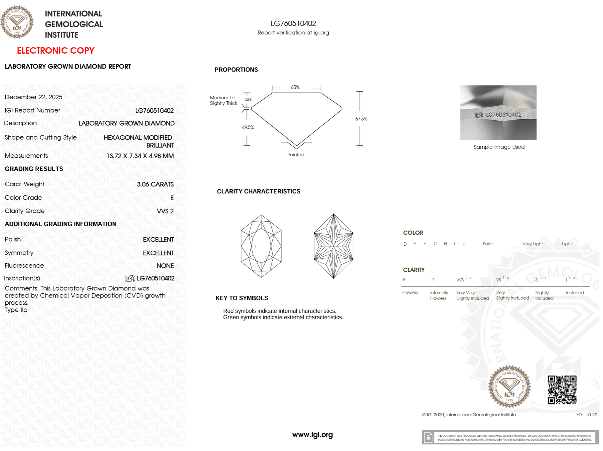 3.06 Carat E-VVS2 Dutch Marquise Lab Grown Diamond - IGI (126430) - PBD Loose Diamond