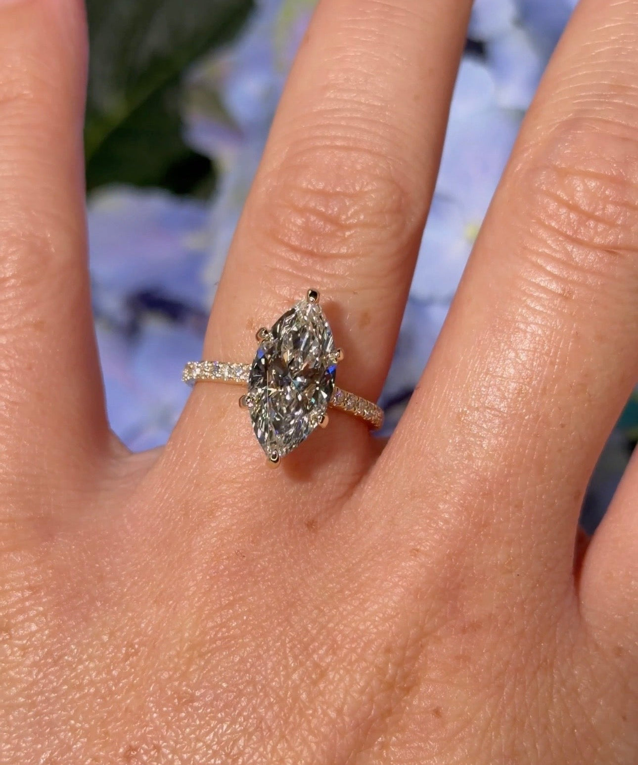 3.06ct D - VVS2 Marquise Lab Diamond Alice - PBD Engagement Rings