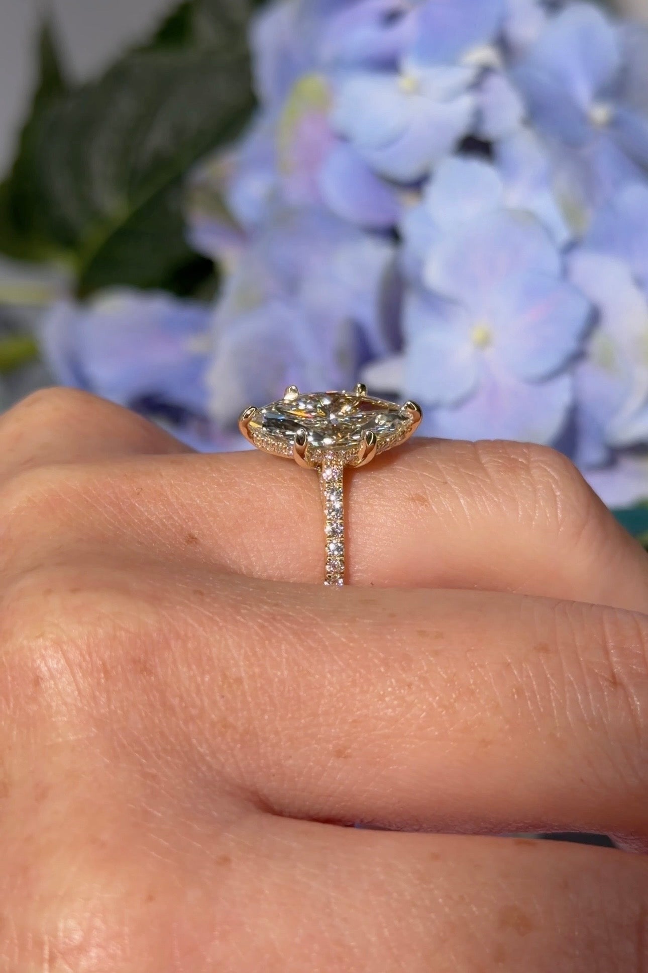 3.06ct D - VVS2 Marquise Lab Diamond Alice - PBD Engagement Rings