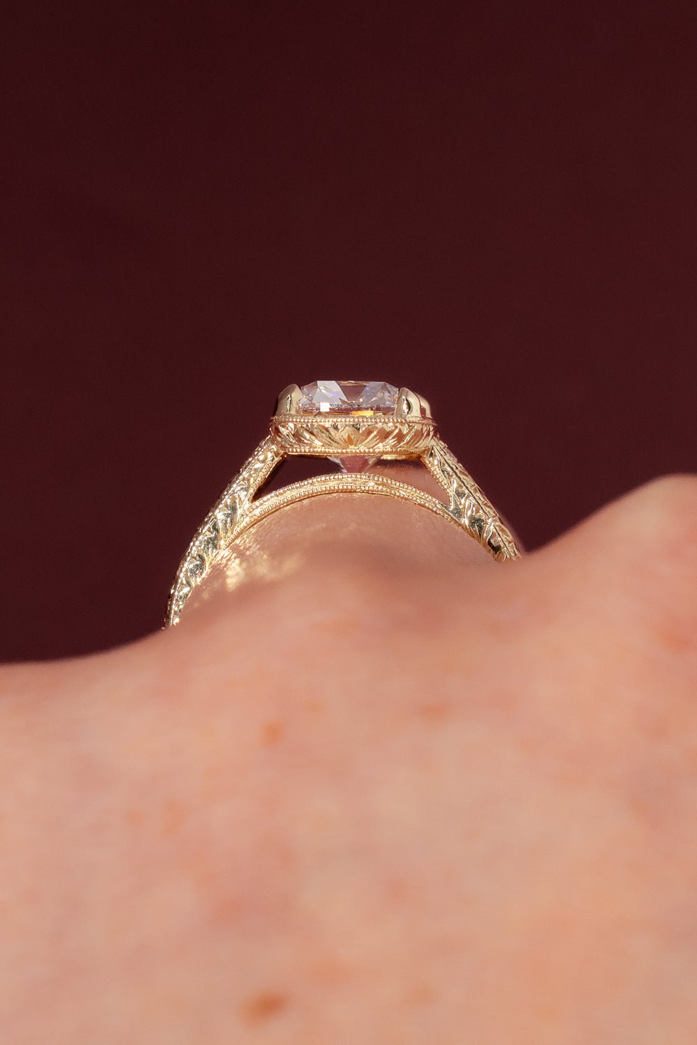 3.06ct D - VVS2 Old Mine Cushion Lab Diamond Evelyn - PBD Engagement Rings