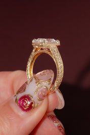 3.06ct D - VVS2 Old Mine Cushion Lab Diamond Evelyn - PBD Engagement Rings