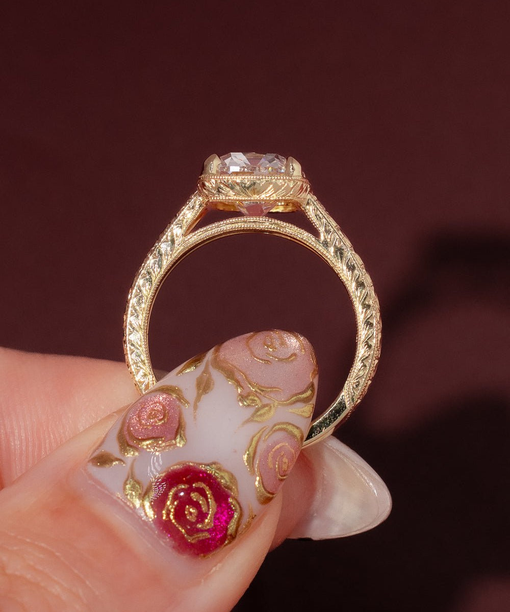 3.06ct D - VVS2 Old Mine Cushion Lab Diamond Evelyn - PBD Engagement Rings