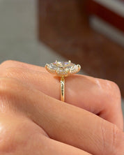 3.06ct E - VVS2 Marquise Lab Diamond Kayla - PBD Engagement Rings