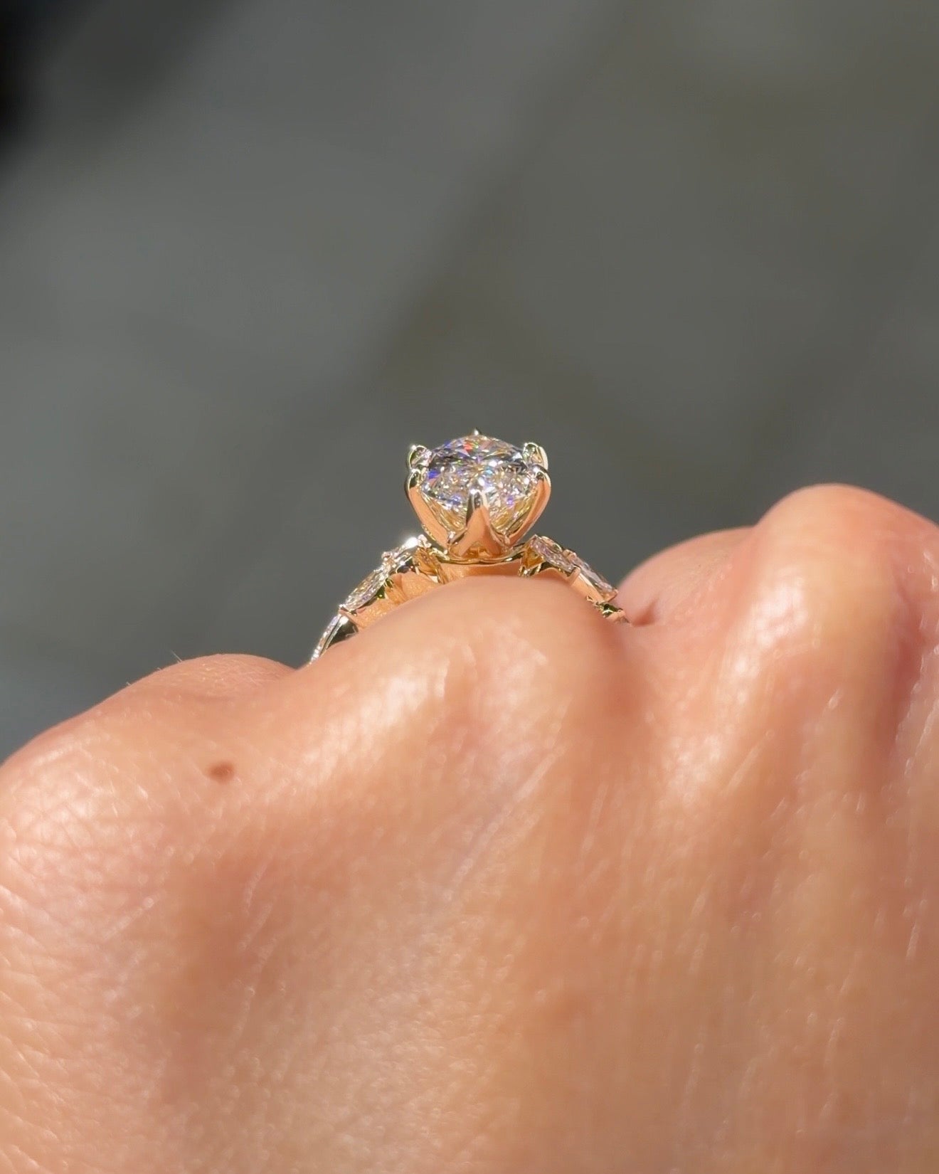 3.06ct F-VS1 Marquise Lab Diamond Cecelia - PBD Engagement Rings