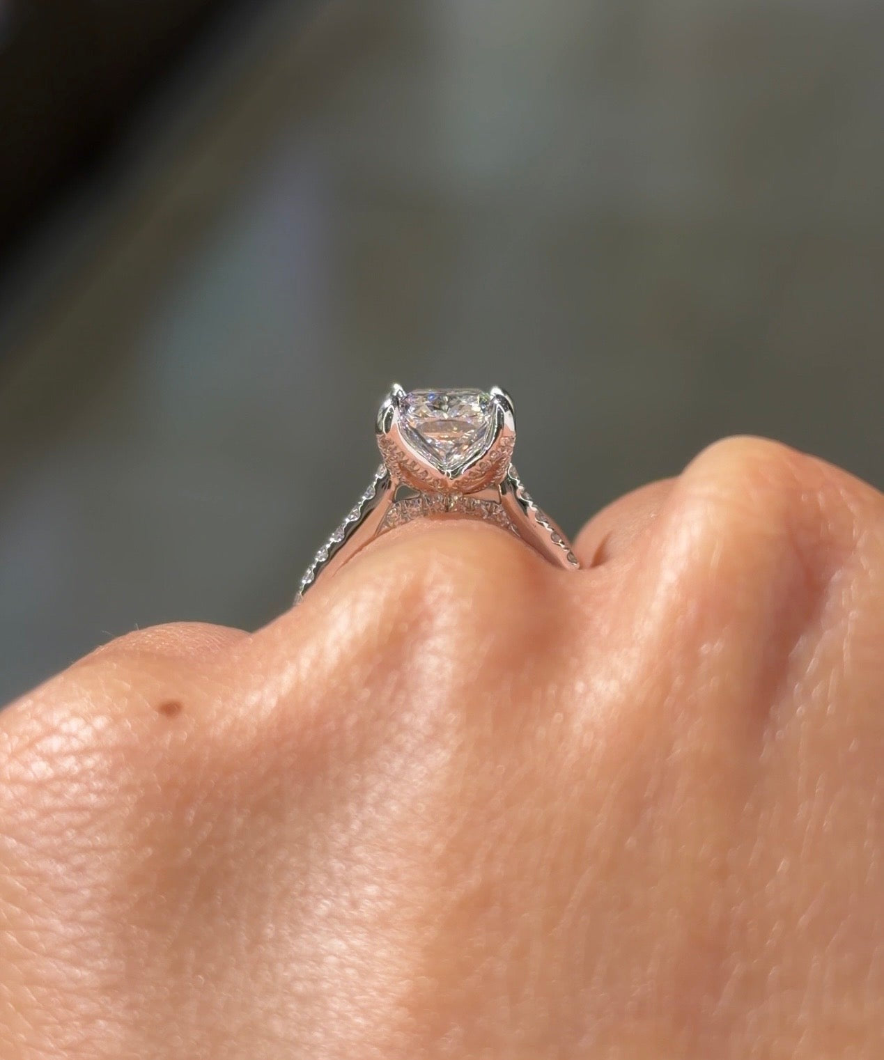 3.07ct E-VS1 Radiant Lab Diamond Isabela - PBD Engagement Rings
