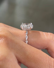 3.07ct F-VVS2 Oval Lab Diamond Rei - PBD Engagement Rings