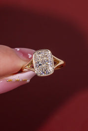 3.08ct F - VS1 Cushion Lab Diamond Bezel Ring - PBD Engagement Rings