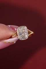 3.08ct F-VS1 Cushion Lab Diamond Bezel Ring