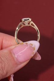 3.08ct F - VS1 Cushion Lab Diamond Bezel Ring - PBD Engagement Rings