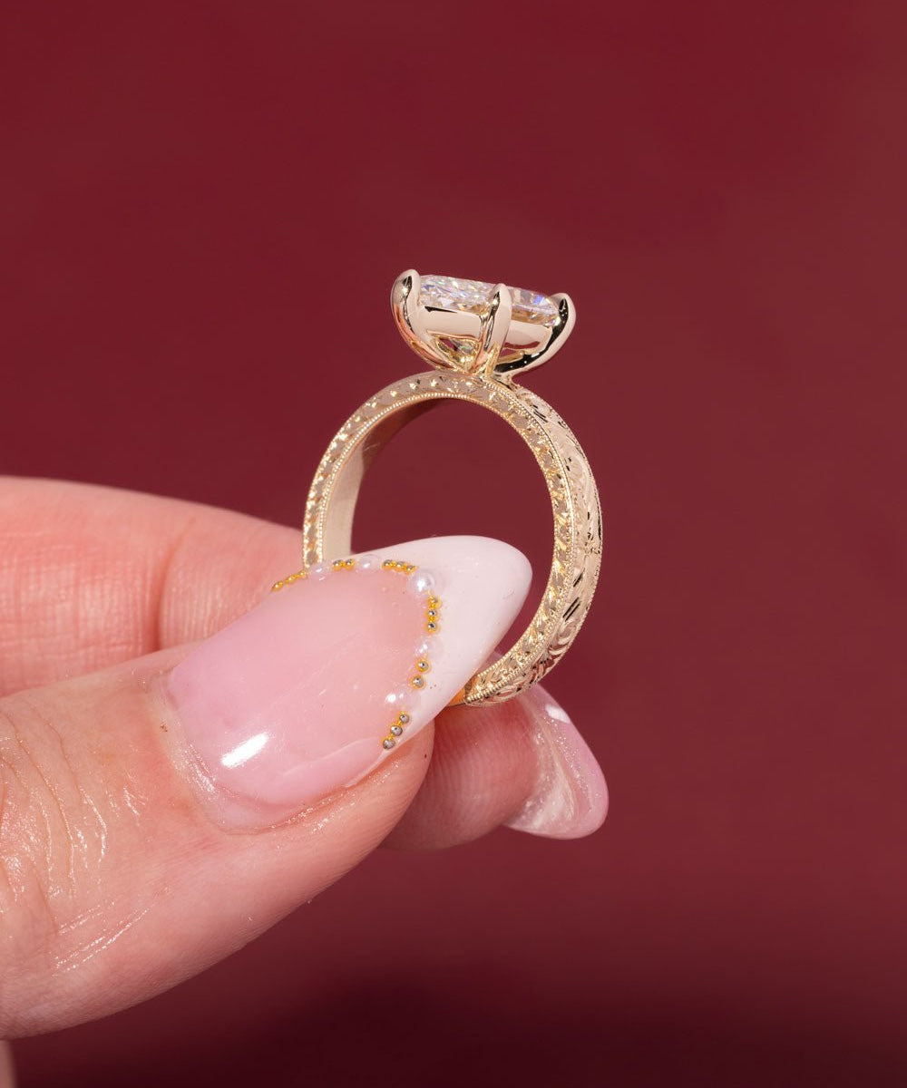 3.08ct F - VVS2 Marquise Lab Diamond Kai - PBD Engagement Rings