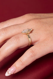 3.08ct F - VVS2 Marquise Lab Diamond Kai - PBD Engagement Rings