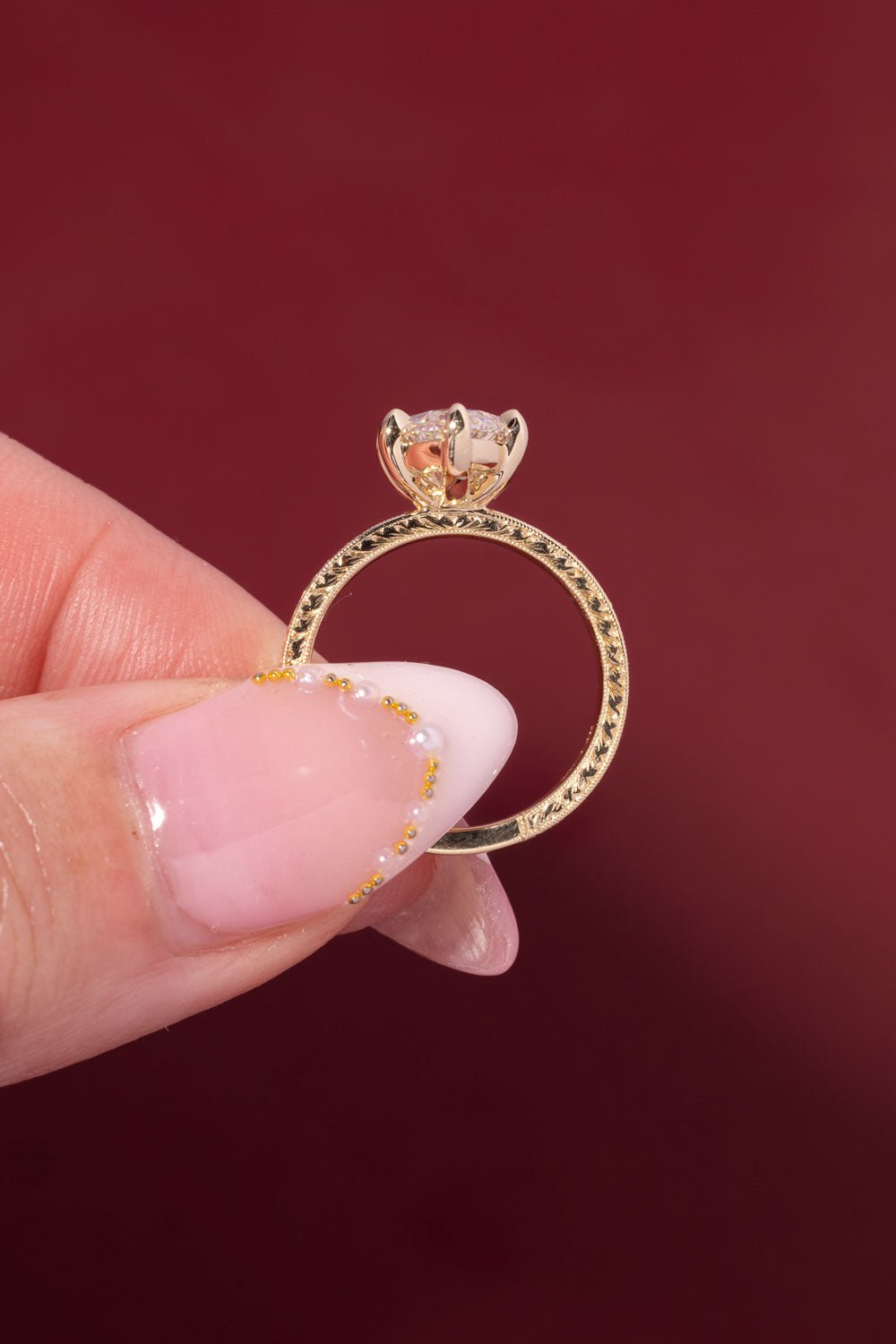 3.08ct F - VVS2 Marquise Lab Diamond Kai - PBD Engagement Rings