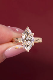 3.08ct F - VVS2 Marquise Lab Diamond Kai - PBD Engagement Rings
