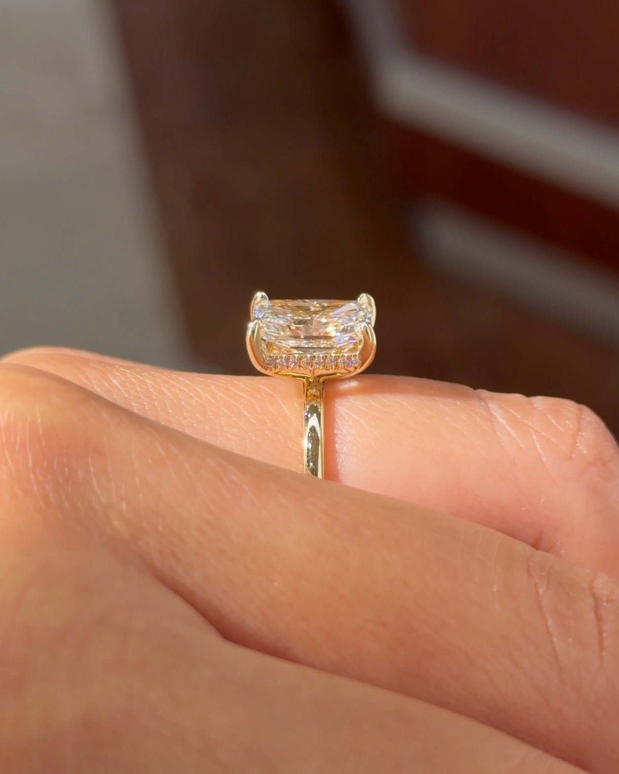 3.09ct D - VS1 Radiant Lab Diamond Kayla - PBD Engagement Rings